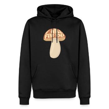 Cueilleur de champignons, je te trouve - Sweat à capuche Premium bio Homme - noir - Devant - Nico (187cm)