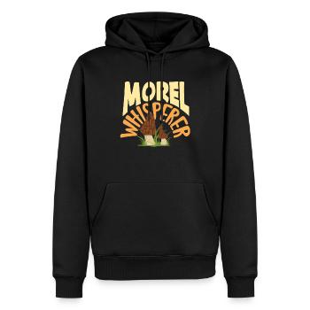 Pilzsammler Morel Whisperer - Männer Premium Bio Hoodie - Schwarz - Vorne - Nico (187cm)