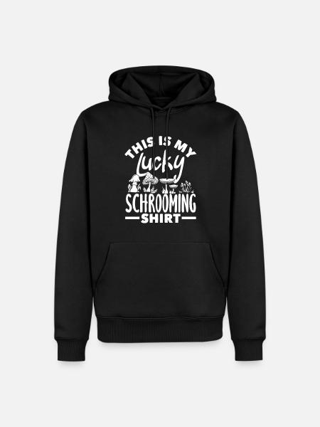 Happy mushroom picker mushroom - Men’s Premium Organic Hoodie - black