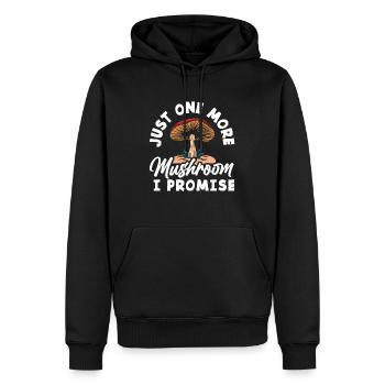Juste un collectionneur de promesses de champignons - Sweat à capuche Premium bio Homme - noir - Devant - Nico (187cm)