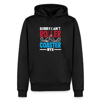 Sorry Kann Nicht Achterbahn Bye - Männer Premium Bio Hoodie - Schwarz - Vorne - Nico (187cm)