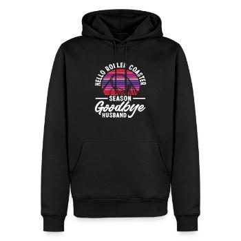 Bonjour Saison de montagnes russes au revoir Mari - Sweat à capuche Premium bio Homme - noir - Devant - Nico (187cm)
