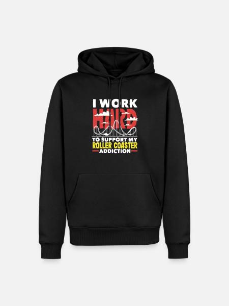 Roller Coaster Passion Soutien - Sweat à capuche Premium bio Homme - noir