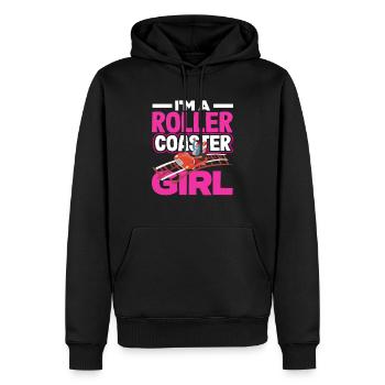 Ich Bin Ein Achterbahn Mädchen - Männer Premium Bio Hoodie - Schwarz - Vorne - Nico (187cm)