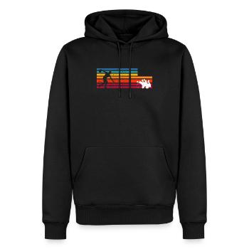Bowling style rétro pour les amateurs de bowling - Sweat à capuche Premium bio Homme - noir - Devant - Nico (187cm)