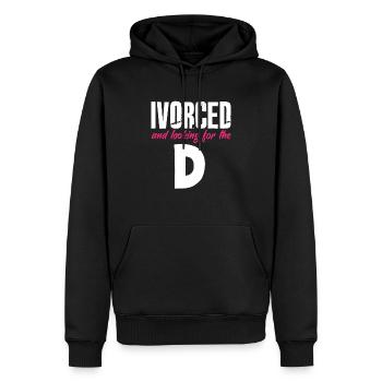 Ivoré et à la recherche du divorce - Sweat à capuche Premium bio Homme - noir - Devant - Nico (187cm)