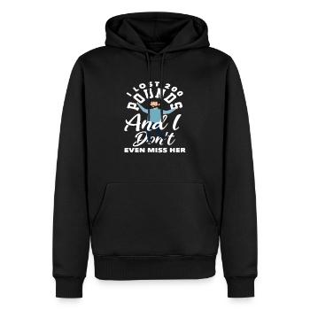 Ich Habe 200 Pfund Verloren Und Ich Vermisse Sie - Männer Premium Bio Hoodie - Schwarz - Vorne - Nico (187cm)