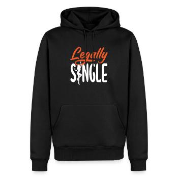 Rechtlich Single Freiheit Vibes Scheidung - Männer Premium Bio Hoodie - Schwarz - Vorne - Nico (187cm)
