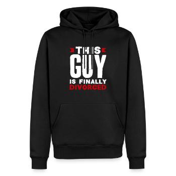 Dieser Kerl Ist Endlich Geschieden Sieg Scheidung - Männer Premium Bio Hoodie - Schwarz - Vorne - Nico (187cm)