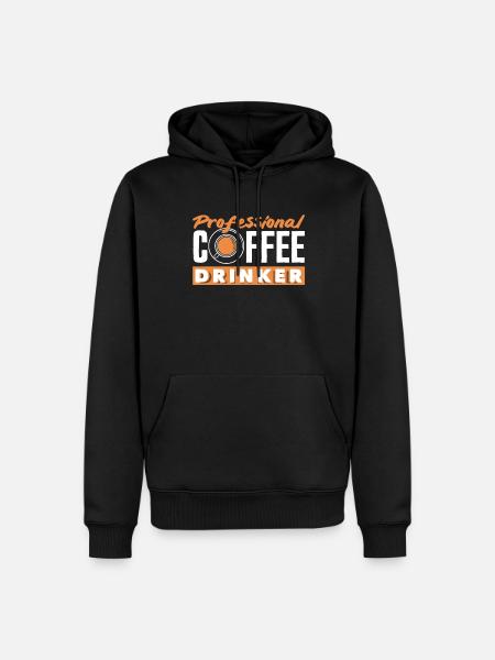 Professional coffee lover - Men’s Premium Organic Hoodie - black
