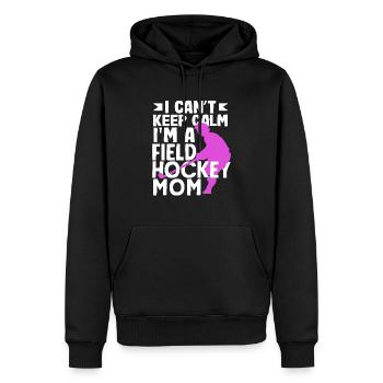Ich Bin Eine Feldhockey Mama - Männer Premium Bio Hoodie - Schwarz - Vorne - Nico (187cm)