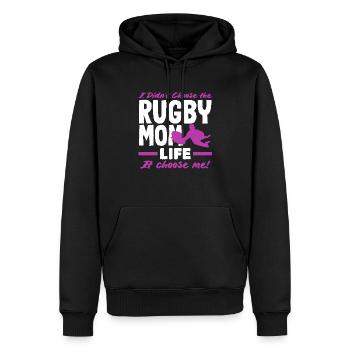 Rugby Spieler Mama Leben Wählt Mich - Männer Premium Bio Hoodie - Schwarz - Vorne - Nico (187cm)