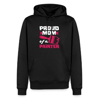 Proud Mom of a Painter - Men’s Premium Organic Hoodie - black - Front - Nico (187cm)