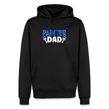 Maler Papa Inspiration - Männer Premium Bio Hoodie - Schwarz - Vorne - Nico (187cm)