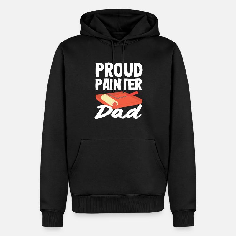 Stolzer Maler Papa - Männer Premium Bio Hoodie - Schwarz