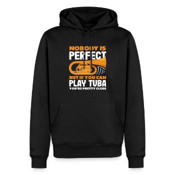 Tuba Spieler Niemand Ist Perfekt Aber Du Bist Nah - Männer Premium Bio Hoodie - Schwarz - Vorne - Nico (187cm)