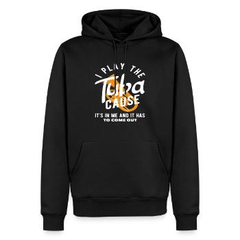 Tuba Spieler Ich Spiele Die Tuba Weil Es Raus Muss - Männer Premium Bio Hoodie - Schwarz - Vorne - Nico (187cm)