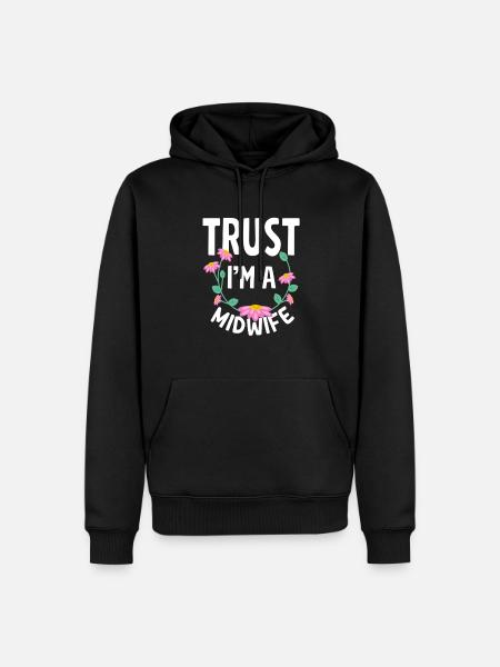 Trust me, I'm a midwife - Men’s Premium Organic Hoodie - black