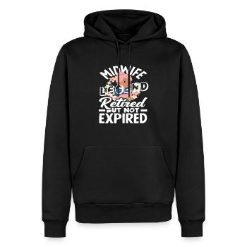 Sage-femme : une légende à la retraite, mais pas oubliée - Sweat à capuche Premium bio Homme - noir - Devant - Nico (187cm)
