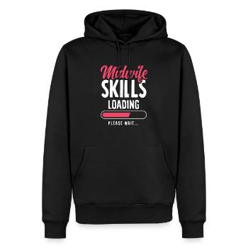 Compétences de sage-femme Chargement Veuillez patienter - Sweat à capuche Premium bio Homme - noir - Devant - Nico (187cm)