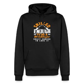 Mason Qualified Enough to Be a Mason - Men’s Premium Organic Hoodie - black - Front - Nico (187cm)