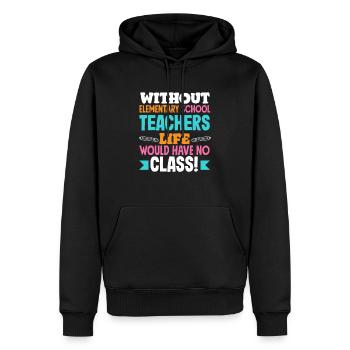 Grundschullehrer Ohne Lehrer Leben Ohne Klasse - Männer Premium Bio Hoodie - Schwarz - Vorne - Nico (187cm)