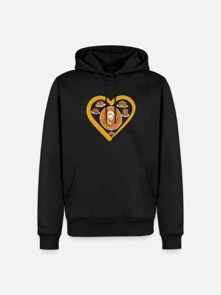 Pancake variety at heart - Men’s Premium Organic Hoodie - black