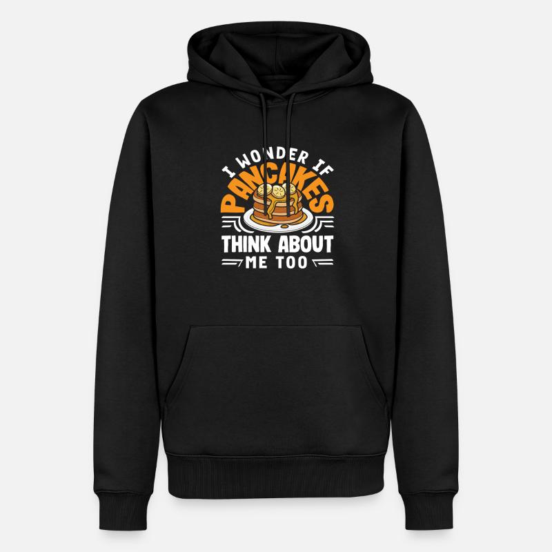 Pensez-vous aussi aux crêpes ? - Sweat à capuche Premium bio Homme - noir