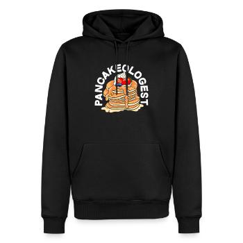 Pancakes Pancakeologist Breakfast Lovers - Sweat à capuche Premium bio Homme - noir - Devant - Nico (187cm)