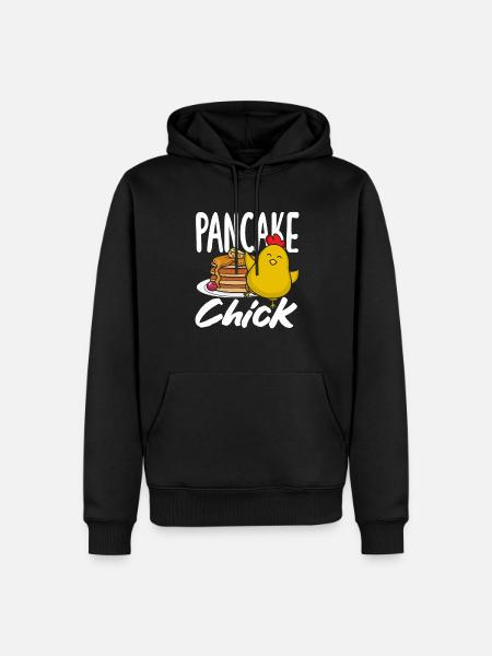 Pancake Chicks Funny Breakfast Delight - Men’s Premium Organic Hoodie - black