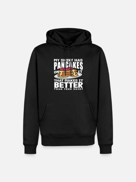 Pancake Lover Humorous Message - Men’s Premium Organic Hoodie - black