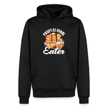 Amateurs de crêpes Mangeur professionnel - Sweat à capuche Premium bio Homme - noir - Devant - Nico (187cm)