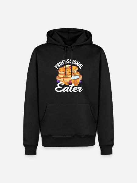 Pancakes Lovers Professional Eater - Men’s Premium Organic Hoodie - black