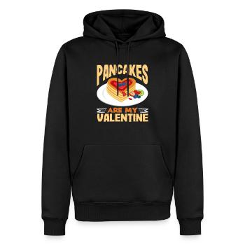 Les crêpes sont mon plat préféré de la Saint-Valentin - Sweat à capuche Premium bio Homme - noir - Devant - Nico (187cm)