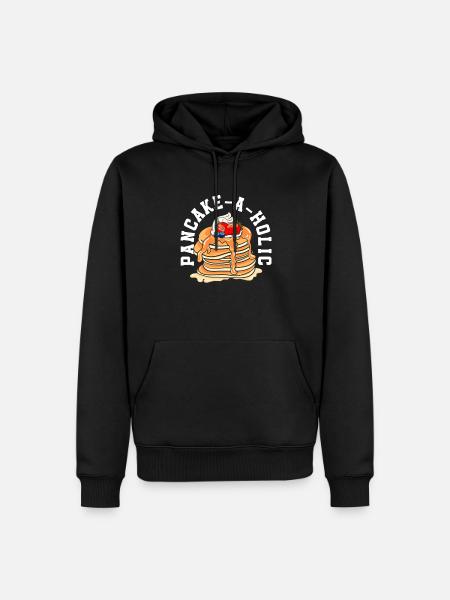 Pancakes Pancake-A-Holic Enjoyment - Men’s Premium Organic Hoodie - black