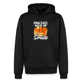 Pfannkuchen Bringen Mich Zum Lächeln - Männer Premium Bio Hoodie - Schwarz - Vorne - Nico (187cm)