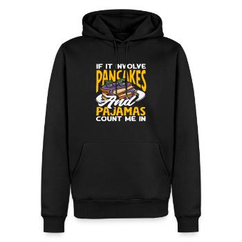 Pancakes Und Pyjamas Zählen Auf Mich - Männer Premium Bio Hoodie - Schwarz - Vorne - Nico (187cm)