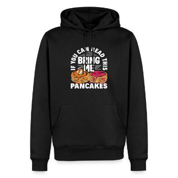 Les crêpes m’apportent de la joie - Sweat à capuche Premium bio Homme - noir - Devant - Nico (187cm)