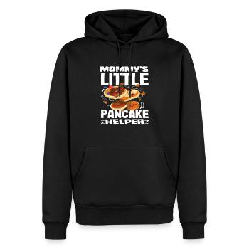 Pancakes Mom's Little Helper - Men’s Premium Organic Hoodie - black - Front - Nico (187cm)
