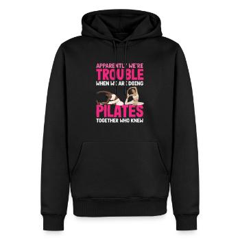 Pilates Together We Are Trouble - Men’s Premium Organic Hoodie - black - Front - Nico (187cm)