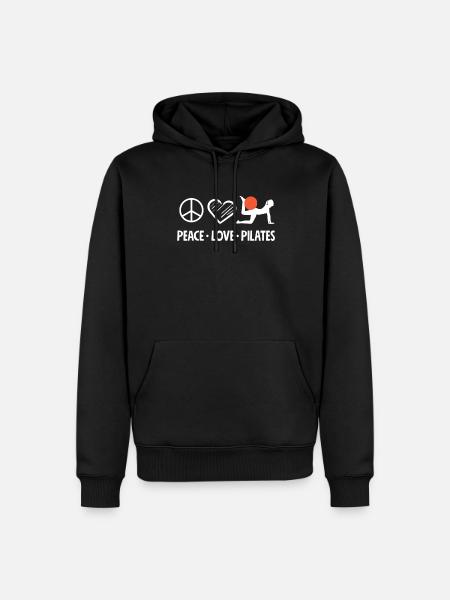 Pilates Peace Love Pilates - Men’s Premium Organic Hoodie - black