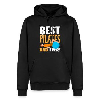 Pilates Le meilleur papa de Pilates de tous les temps - Sweat à capuche Premium bio Homme - noir - Devant - Nico (187cm)