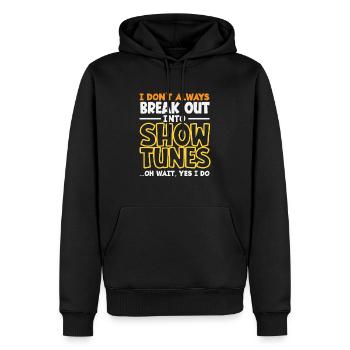 Musicals Liebhaber Show Tunes Text - Männer Premium Bio Hoodie - Schwarz - Vorne - Nico (187cm)