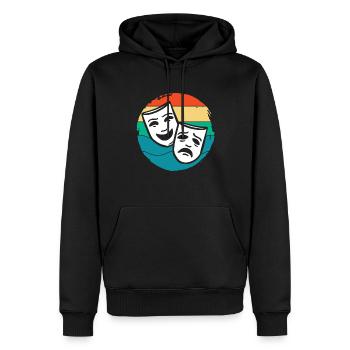 Musical Liebhaber Theater Masken Kunst - Männer Premium Bio Hoodie - Schwarz - Vorne - Nico (187cm)