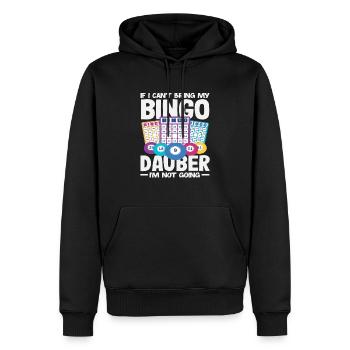 Bingo Spieler Ohne Dauber Geht Nichts - Männer Premium Bio Hoodie - Schwarz - Vorne - Nico (187cm)