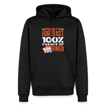 Prédiction de bingo 100 % de chance Bingo - Sweat à capuche Premium bio Homme - noir - Devant - Nico (187cm)