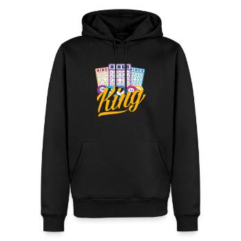 Bingo King Passion du joueur - Sweat à capuche Premium bio Homme - noir - Devant - Nico (187cm)