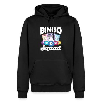 Bingo Squad Joueurs Équipe Bingo Fans - Sweat à capuche Premium bio Homme - noir - Devant - Nico (187cm)