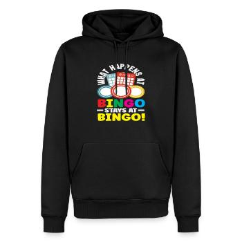 Bingo amusant pour les joueurs de bingo - Sweat à capuche Premium bio Homme - noir - Devant - Nico (187cm)