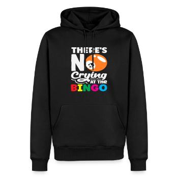 Bingo : Pas de pleurs pour les joueurs de bingo - Sweat à capuche Premium bio Homme - noir - Devant - Nico (187cm)